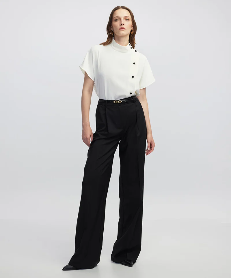 ابيكول Pleated Wool Trousers